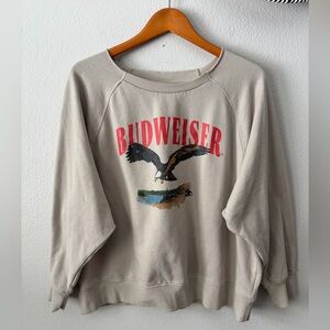 Budweiser Eagle Graphic Crewneck Sweatshirt Officially Licensed Women’s Plus XXL